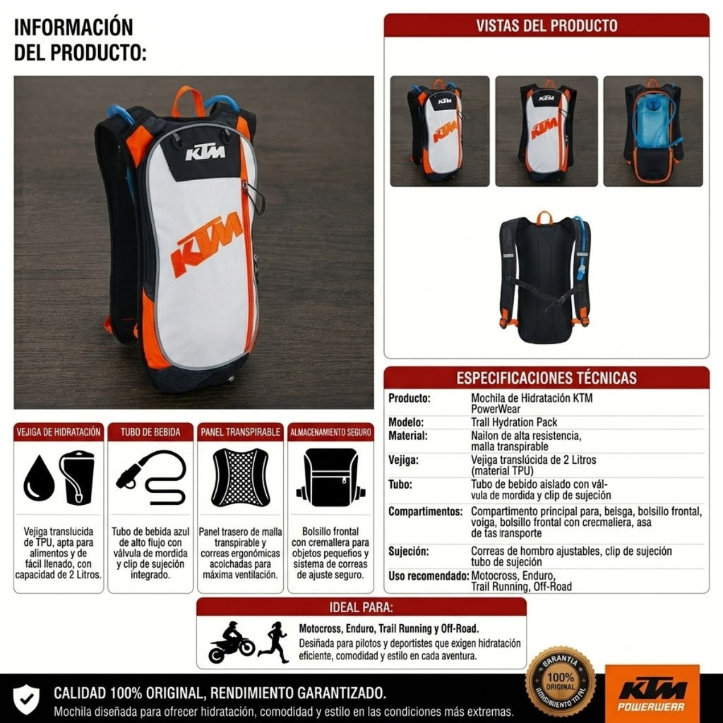 Maleta Hidratante mochila camelback ktm