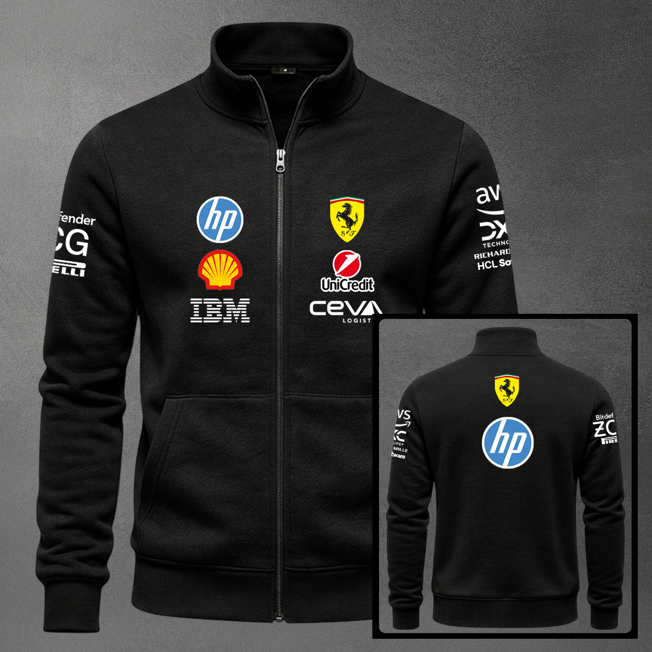 BUZO CUELLO ALTO F1 FERRARI ESTAMPADO