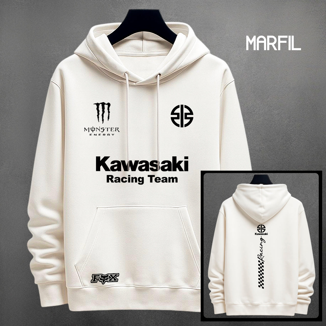 Buzo con Capota Kawasaki – Diseño Deportivo Estampado