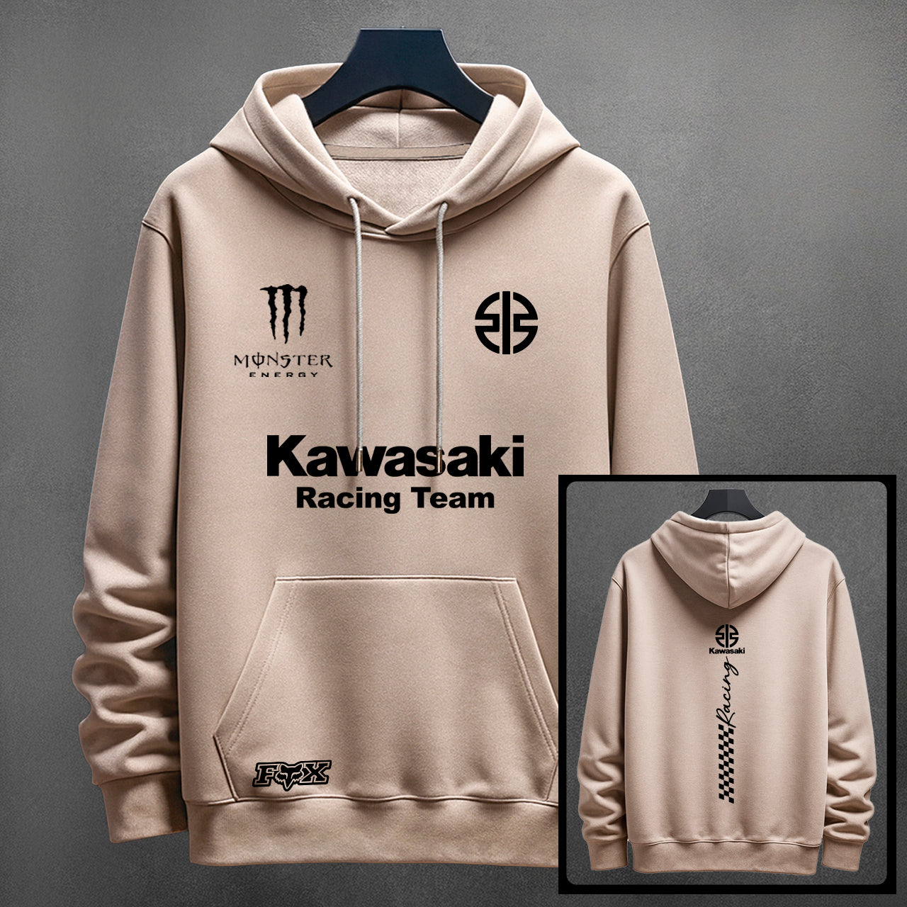 Buzo con Capota Kawasaki – Diseño Deportivo Estampado